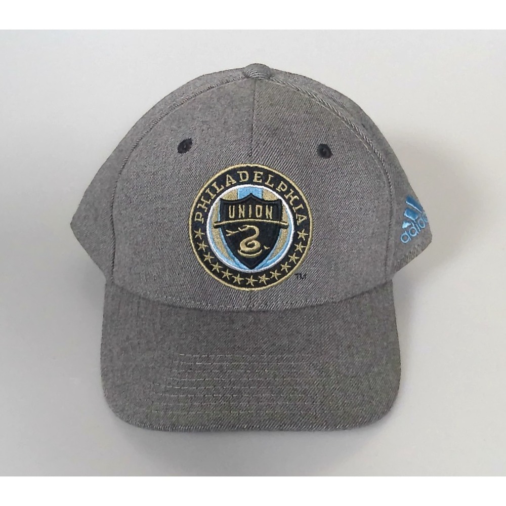 Philadelphia Union Hat Adidas Strapback Cap Gray MLS Soccer Adjustable